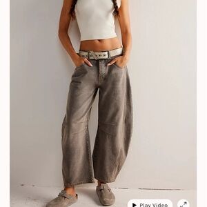 Free People- We the Free Good Luck Mid-Rise Barrel Jean